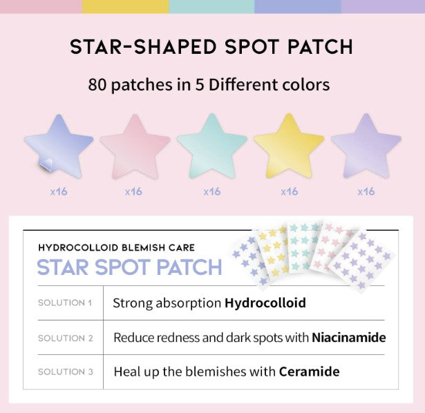 Star Spot Acne / Pimple Patch 80 Counts