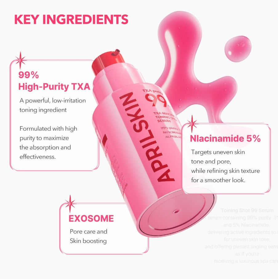 TXA Niacinamide Toning Shot 99 Spicule Facial Serum 1.01 fl.oz / 30ml