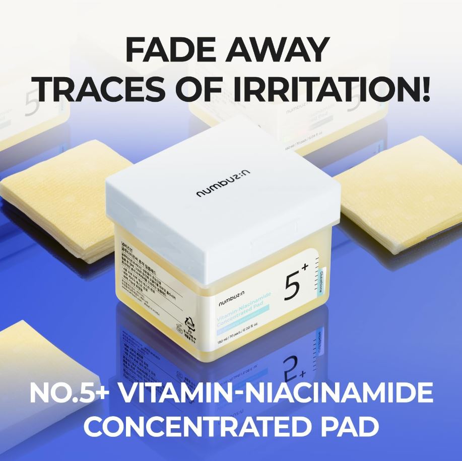 No.5+ Niacinamide Concentrated Toner 70 Pads / 180ml / 6.08 fl. oz.