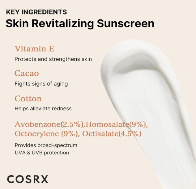 Vitamin E Vitalizing Face Sunscreen SPF 50, 1.69 fl oz / 50ml