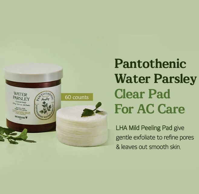 Parsley Clear Pantothenic Water Toner Pad 60 sheets