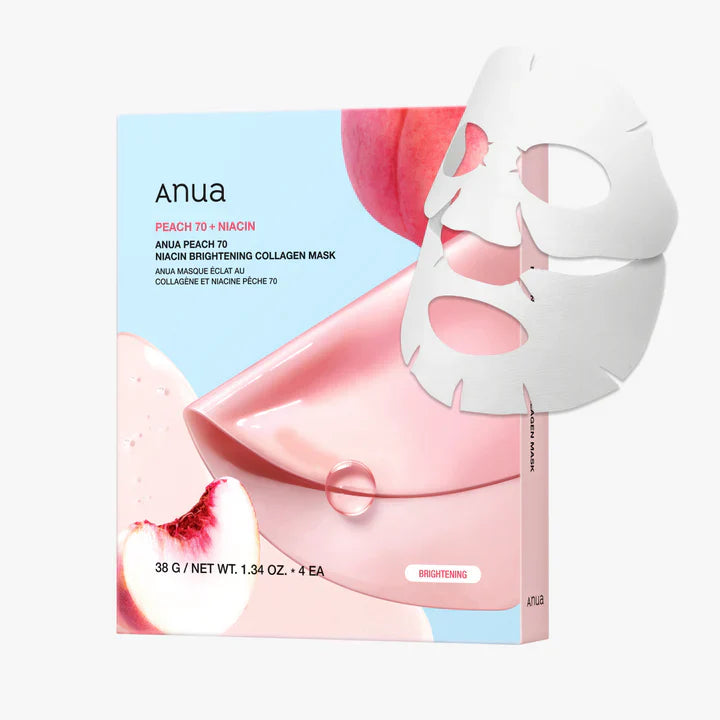 Anua Peach 70+ Niacin Brightening Collagen Mask 4pk