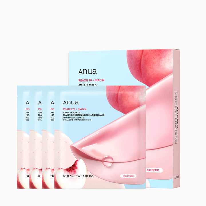 Anua Peach 70+ Niacin Brightening Collagen Mask 4pk