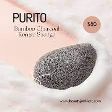 Purito Seoul Bamboo Charcoal Konjac Sponge