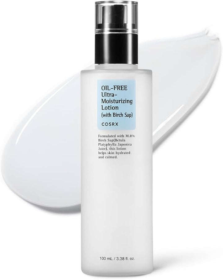Oil Free Lotion with Birch Sap, Daily Acne Facial Moisturizer 3.38 fl. oz. / 100ml