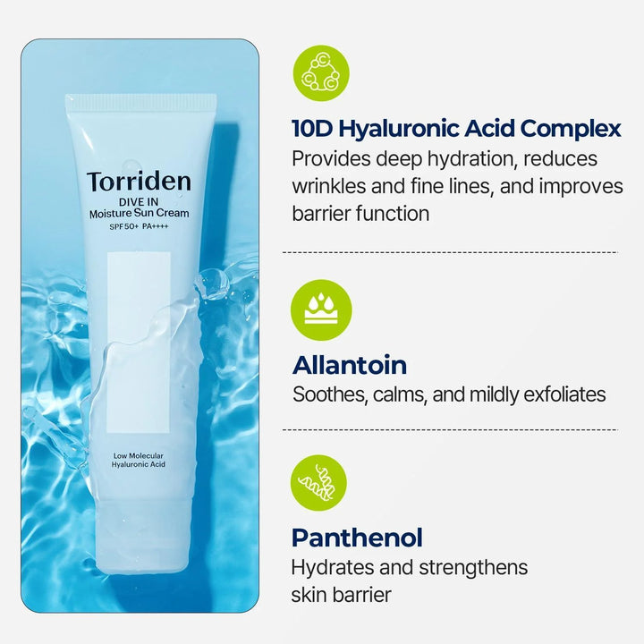 Torriden DIVE-IN Sunscreen SPF 50+ PA++++ 60ml / 2.02 fl. oz.