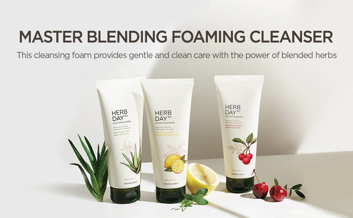 Herb Day 365 Master Blending Cleansing Foam Mung Bean & Mugwart Face Wash 5.07 Fl Oz