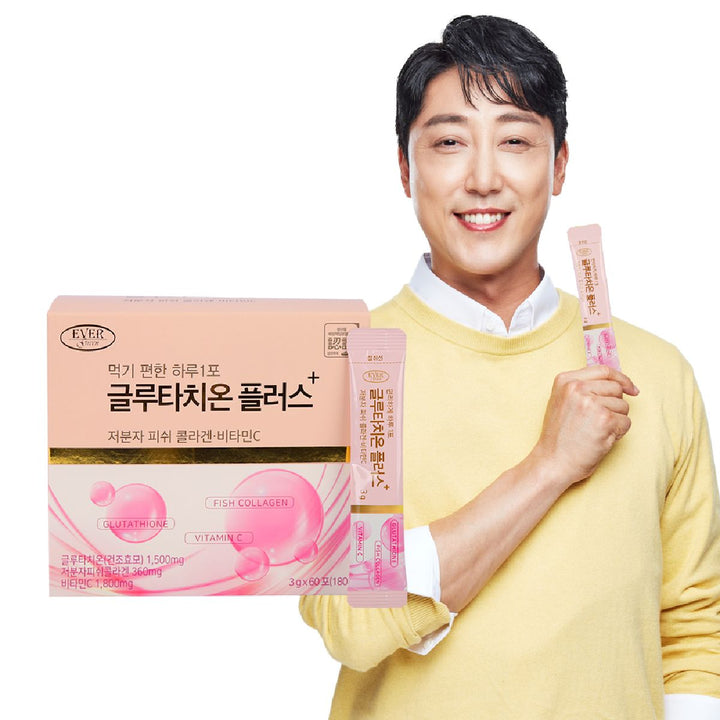 Ever Glutathione, Fish Collagen, Vitamin C, 60 pk