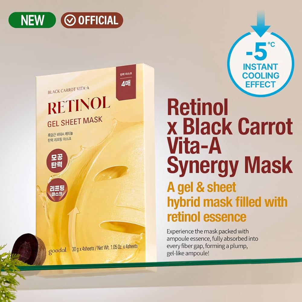 Black Carrot Retinol Gel 4 Sheet Mask