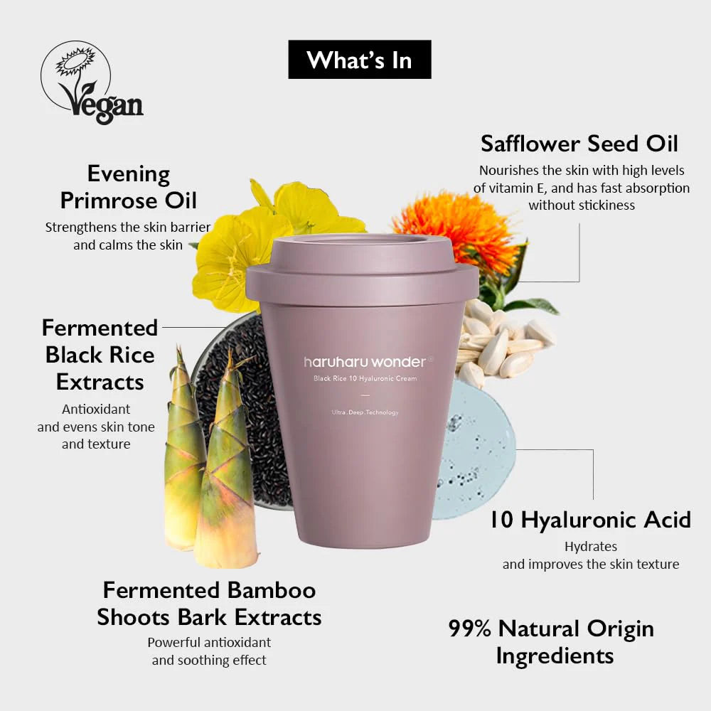 Haruharu Wonder Black Rice 10 Hyaluronic Cream 90ml