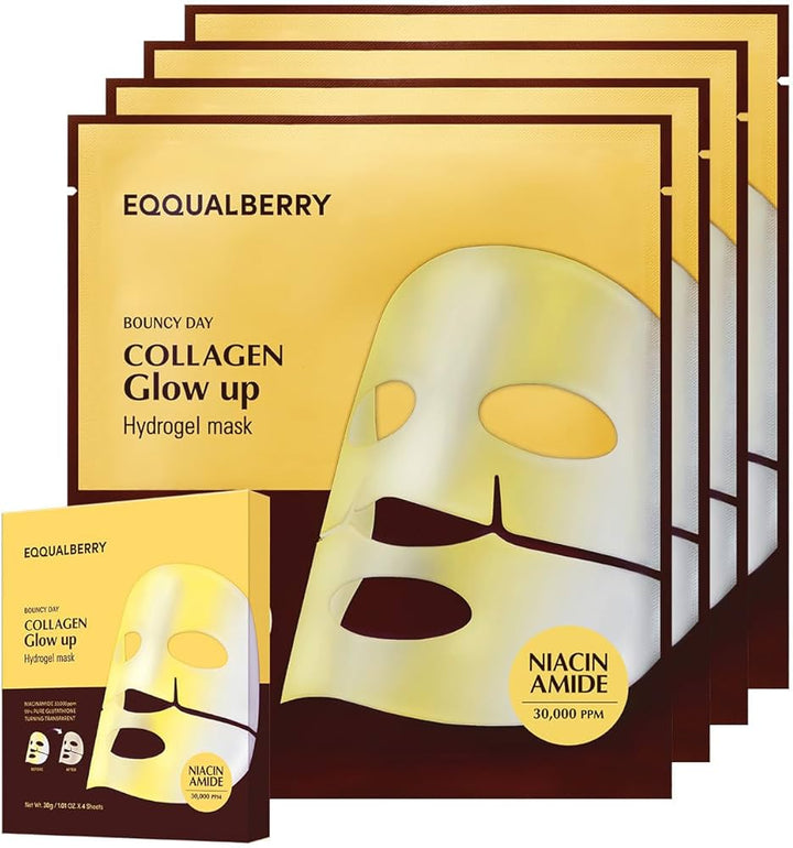 Bouncy Day Collagen Glow Up Hydrogel Mask 4pk