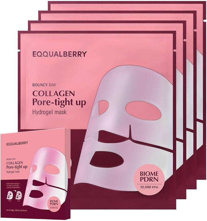 Bouncy Day Collagen Pore-Tight up Hydrogel Mask 4pk