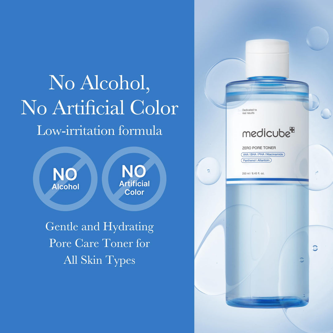 Medicube Zero Pore Toner AHA, BHA, Pha, Niacinamide 250ml