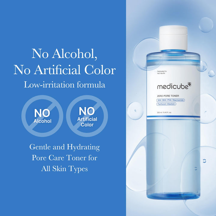 Medicube Zero Pore Toner AHA, BHA, Pha, Niacinamide 250ml