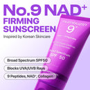 Numbuzin No.9 Super Defense Glow Sunscreen Broad Spectrum SPF 50 1.69 fl. oz. / 50ml
