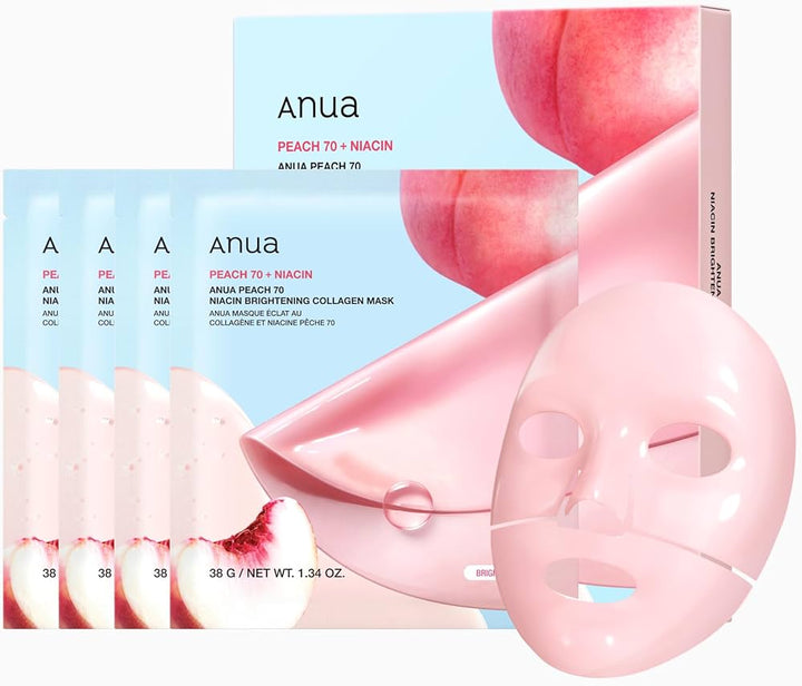 Anua Peach 70+ Niacin Brightening Collagen Mask 4pk
