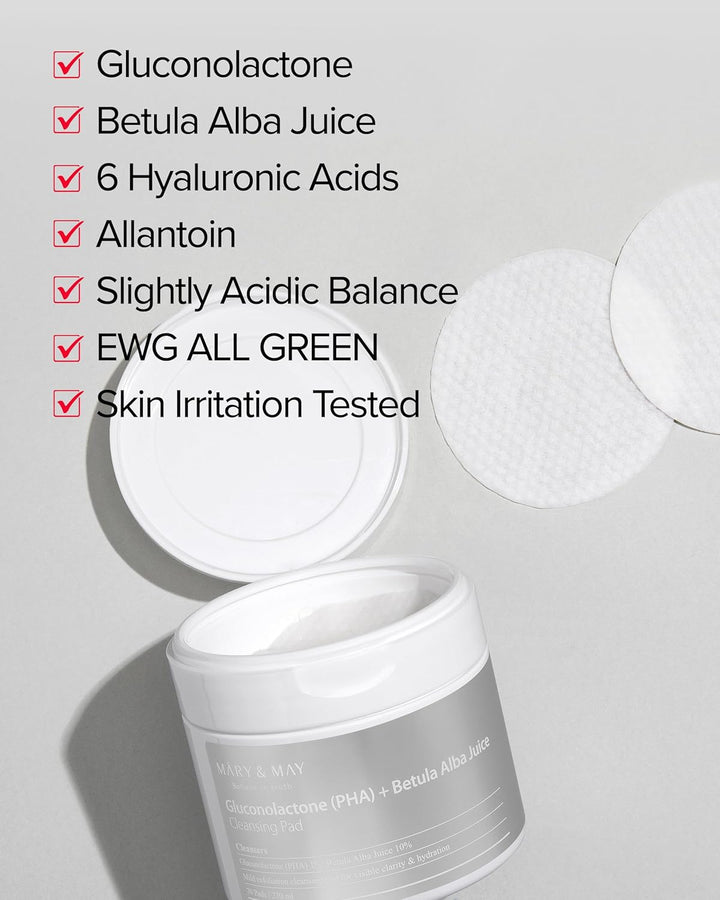 Gluconolactone + Betula Alba Juice Cleansing Pad 70 Sheets