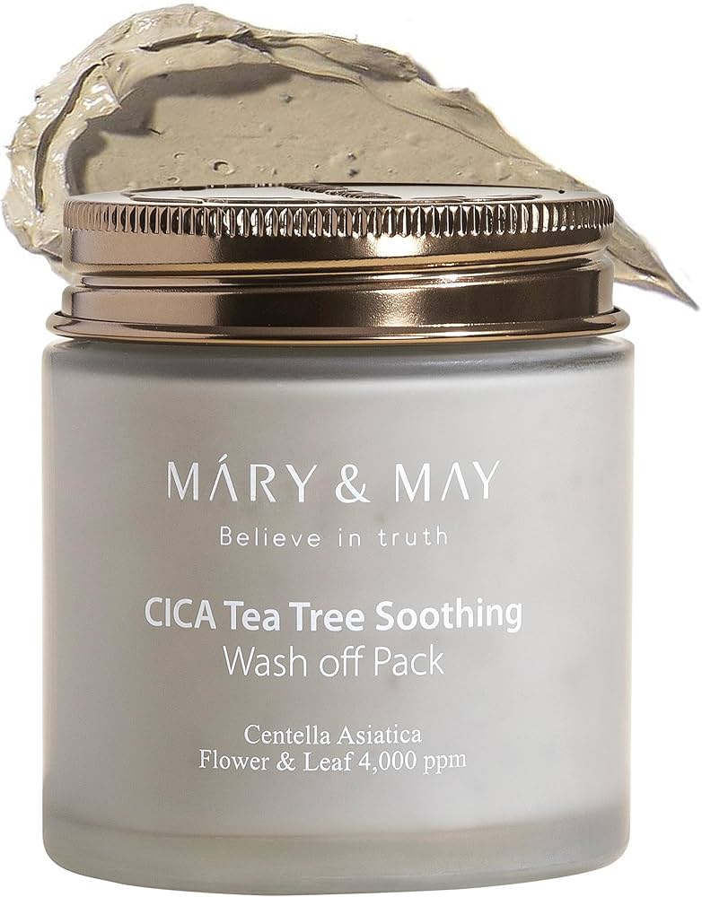 Mary & May Vegan Cica Tea Tree Soothing Wash Off Pack 125ml / 4.4 fl. oz.