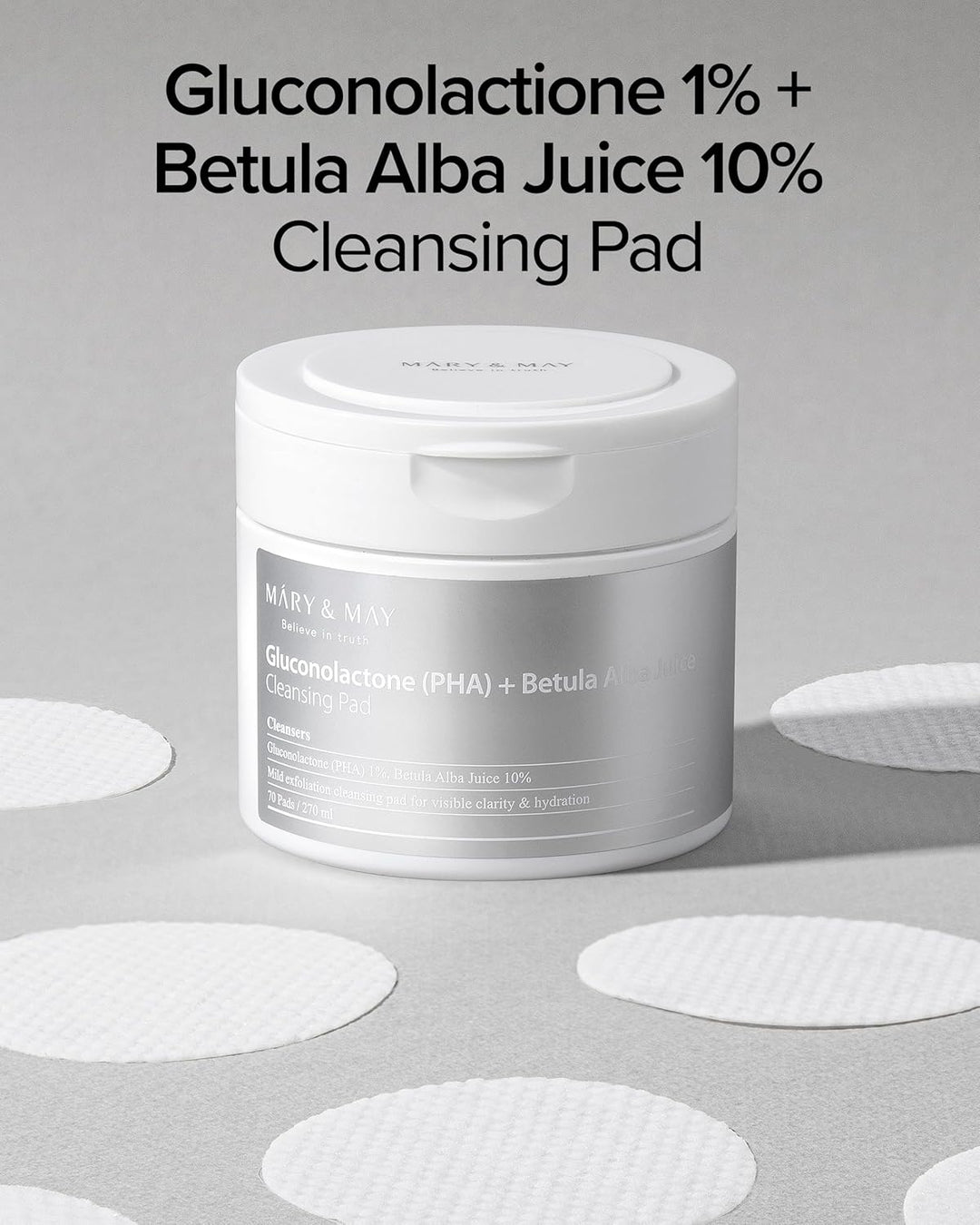 Gluconolactone + Betula Alba Juice Cleansing Pad 70 Sheets