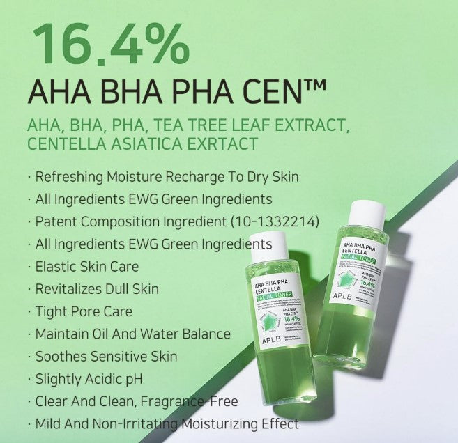 AHA BHA PHA Centella Facial Toner 5.41fl. oz. / 160ml