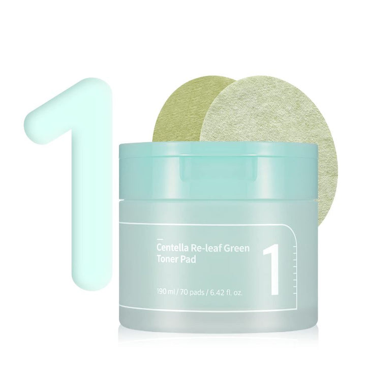 No.1 Centella Re-leaf Green Toner Pad 70 pads / 6.42 Fl Oz