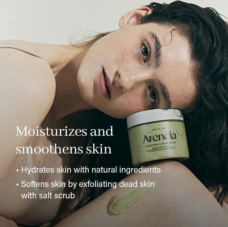 Fresh Cloud Sea Salt Body & Scalp Scrub French Mint & Lily 260ml / 9.17 oz.