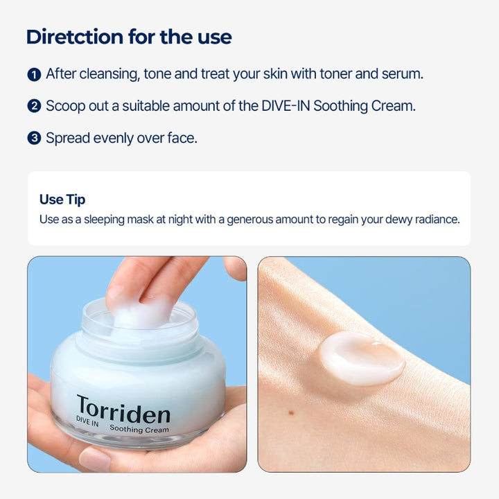 DIVE-IN Hyaluronic Acid Soothing Cream 100ml / 3.38 fl. oz.