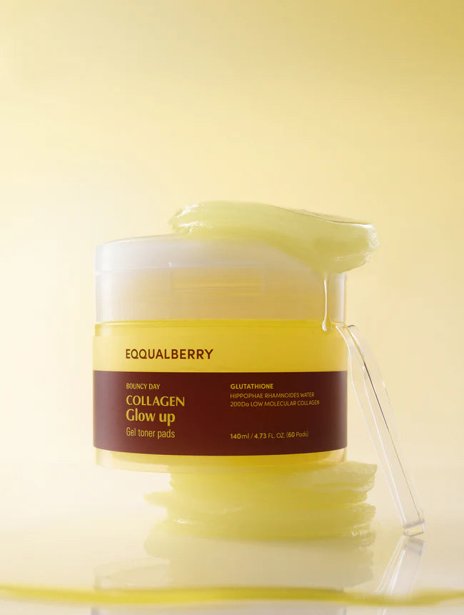 Bouncy Day Collagen Glow Up Gel Toner Pads 60