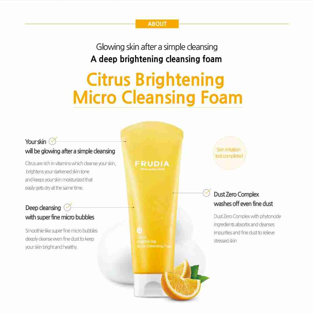 Frudia Citrus Brightening Micro Cleansing Foam 145ml