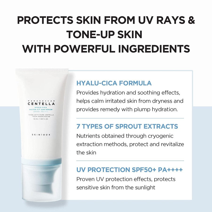 Madagascar Centella Hyalu-Cica Water-Fit Sun Serum 50ml Twin Pack