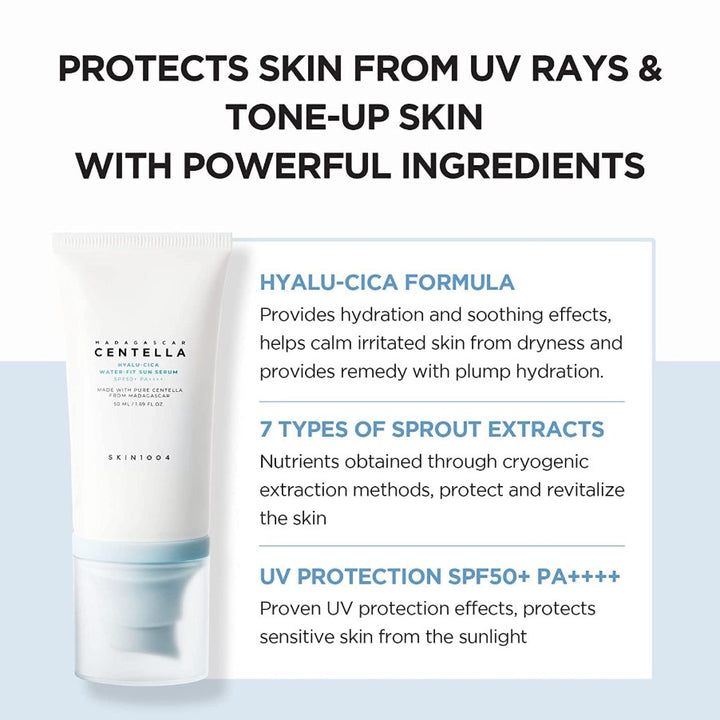 Madagascar Centella Hyalu-Cica Water-Fit Sun Serum 50ml Twin Pack