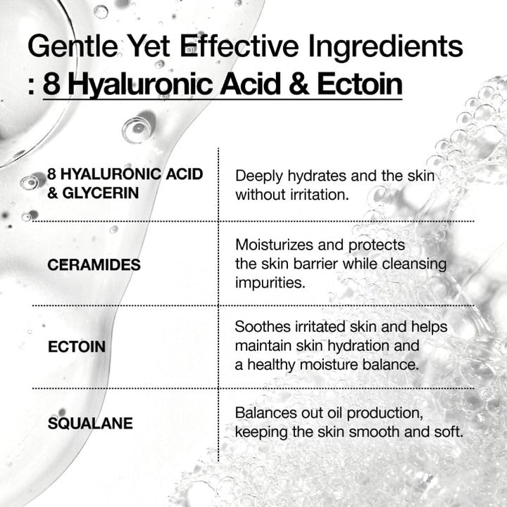 Hyaluronic Acid 8 + Panthenol Moisturizing Gentle Gel Cleanser 150ml / 5.07fl oz.