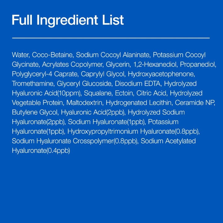 Hyaluronic Acid 8 + Panthenol Moisturizing Gentle Gel Cleanser 150ml / 5.07fl oz.