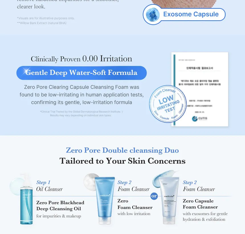 Medicube Zero Pore SA Clear Capsule Cleasing Foam 120g