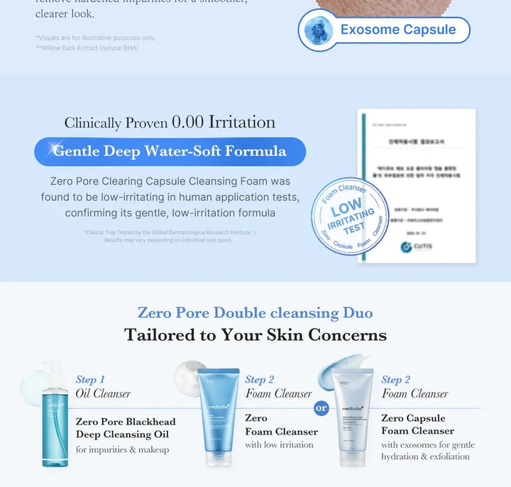 Medicube Zero Pore SA Clear Capsule Cleasing Foam 120g