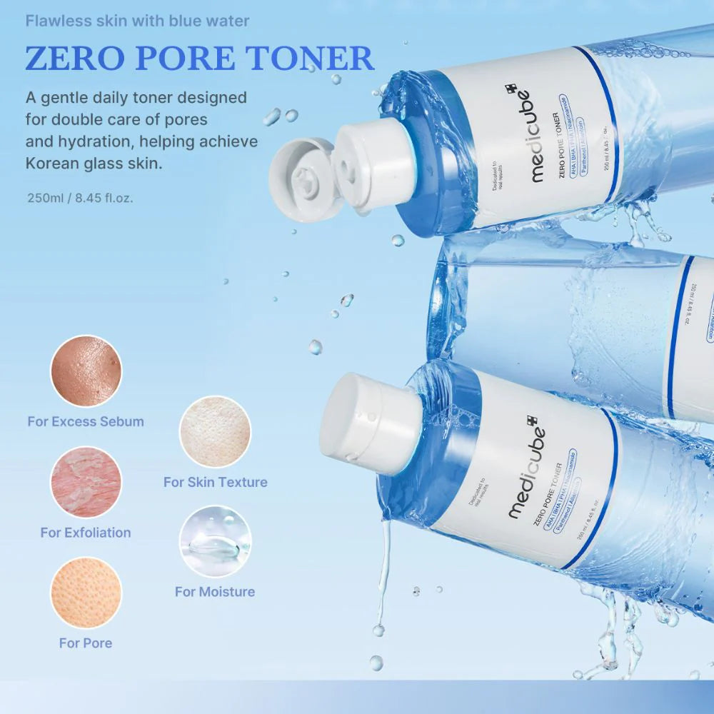 Medicube Zero Pore Toner AHA, BHA, Pha, Niacinamide 250ml