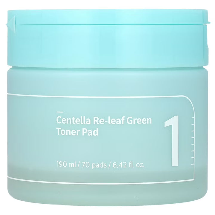No.1 Centella Re-leaf Green Toner Pad 70 pads / 6.42 Fl Oz