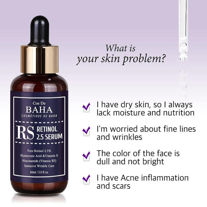 Retinol 2.5% Solution Facial Serum 60ml / 2 fl. oz.