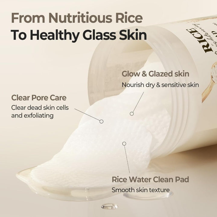 Rice Daily Brightening Face Toner Pad 60 Pads