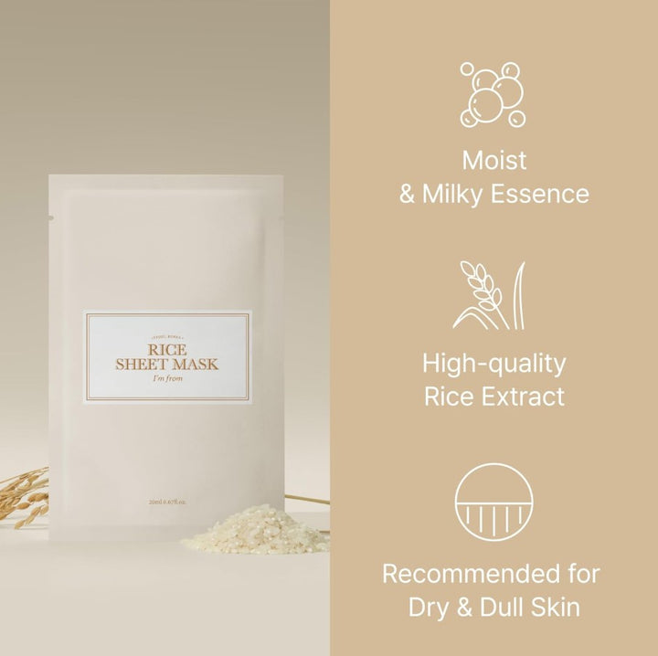 Rice Sheet Mask Pack of 5