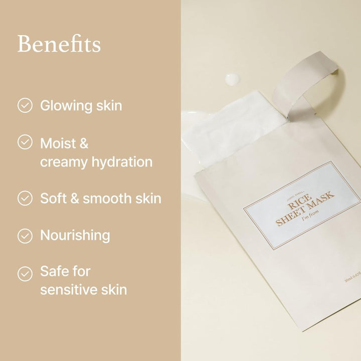 Rice Sheet Mask Pack of 5