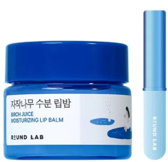 Round Lab Birch Juice Moisturizing Lip Balm 20ml with Brush Set
