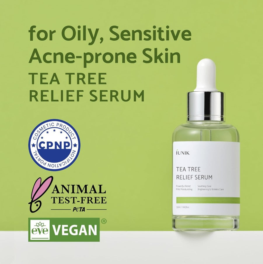 Tea Tree 67% Relief Vegan Facial Serum 50ml / 1.69 fl. oz.