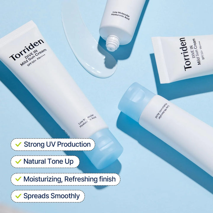 Torriden DIVE-IN Mild Sunscreen SPF 50+ PA++++ 60ml / 2.02 fl. oz.