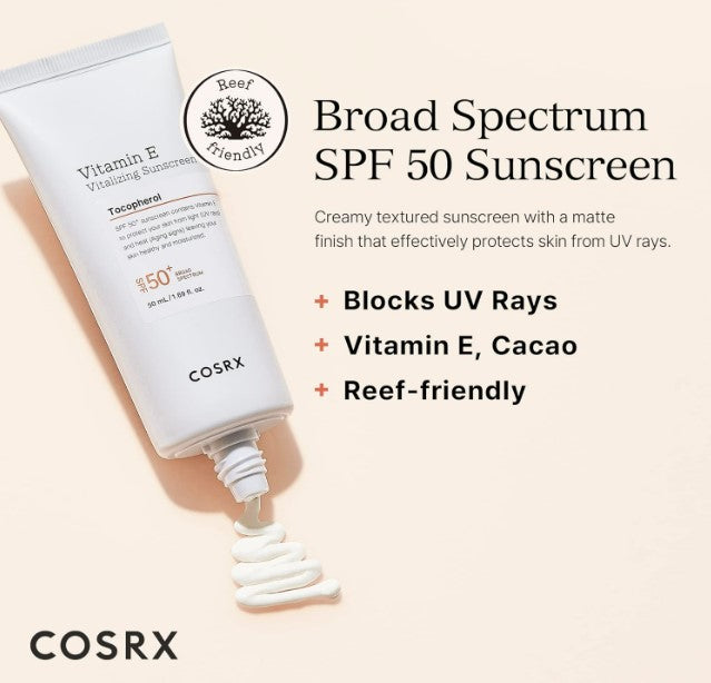 Vitamin E Vitalizing Face Sunscreen SPF 50, 1.69 fl oz / 50ml