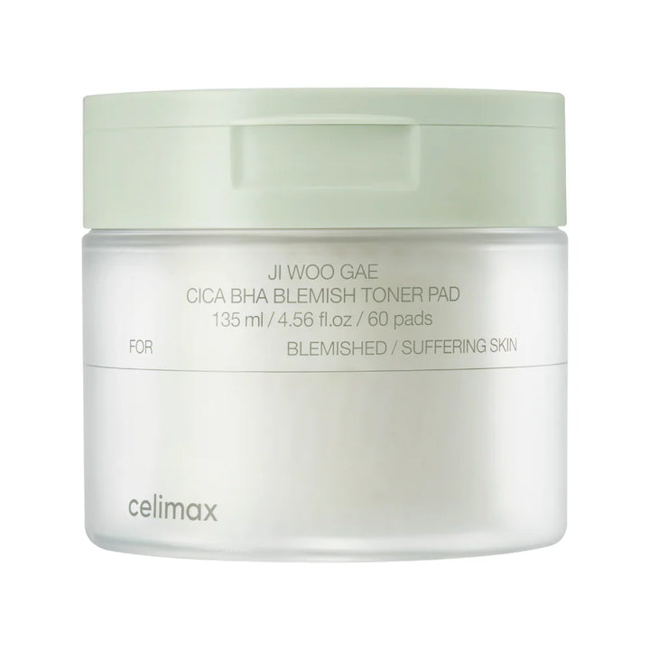 Ji.Woo.Gae CICA BHA Blemish Toner Pad 170ml / 5.74 fl. oz. / 60 Pads