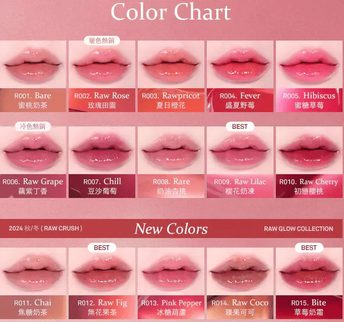Hince Raw Glow Gel Tint R005 Hibiscus