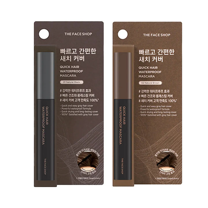 The Face Shop Quick Hair Waterproof Mascara 01 Nature Black