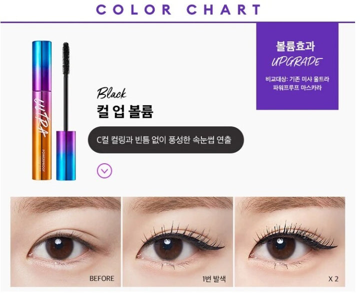 Ultra Powerproof Mascara Curling Volumizing 8g