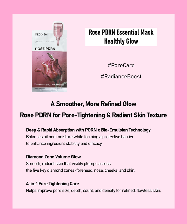 Mediheal Rose PDRN Facial Mask 10pk
